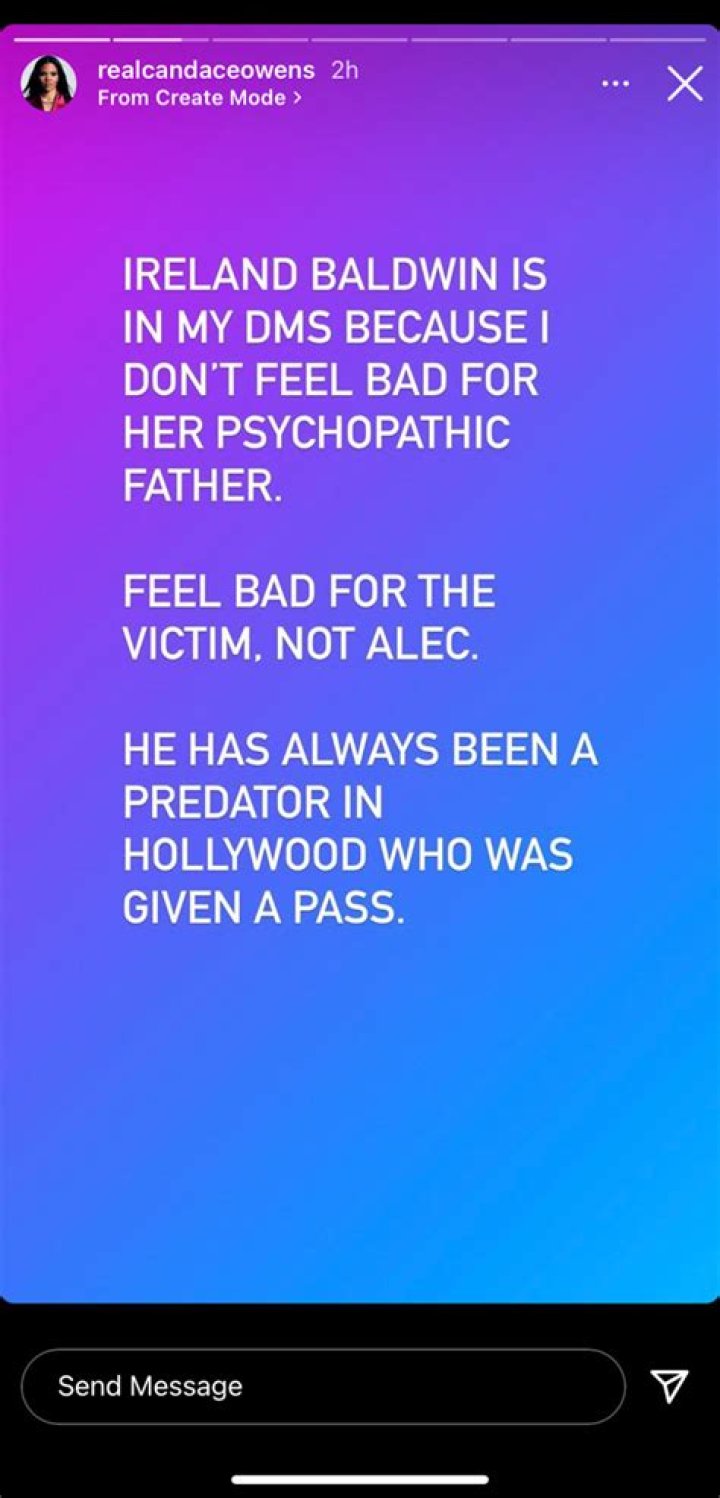 Alec Baldwin’s Daughter Ireland Slams Candace Owens For Comments On Fatal Shooting