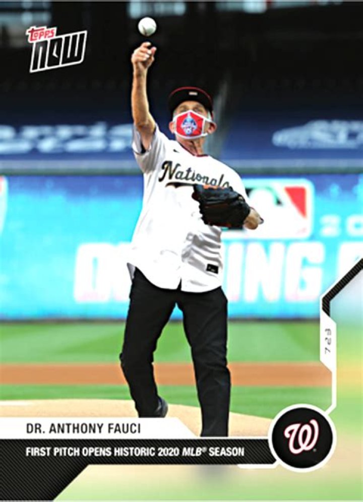 Dr. Anthony Fauci Gets His Own Baseball Card After Throwing Wayward Opening Day Pitch