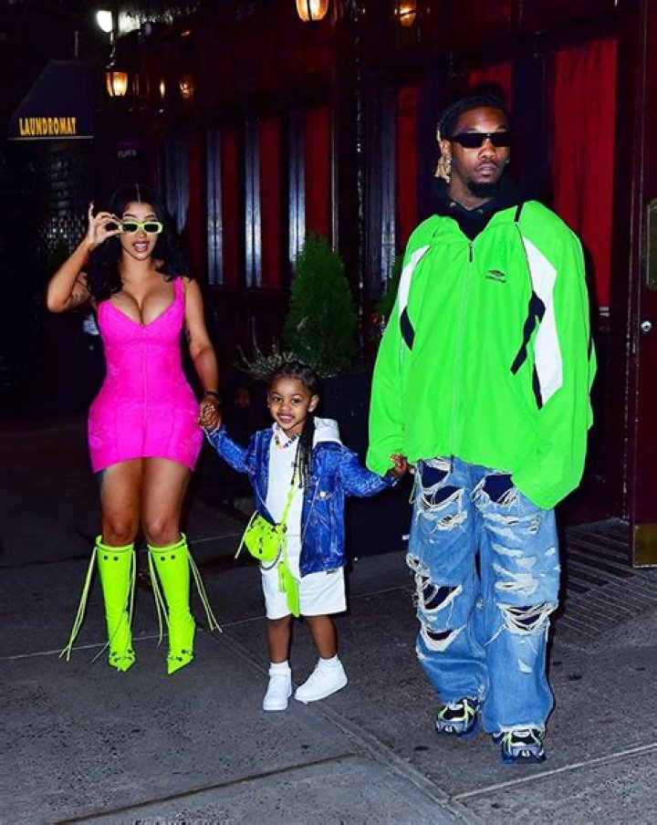 Cardi B Rocks Low-Cut Pink Mini Dress For Mother’s Day Outing With Kulture, 3, & Offset