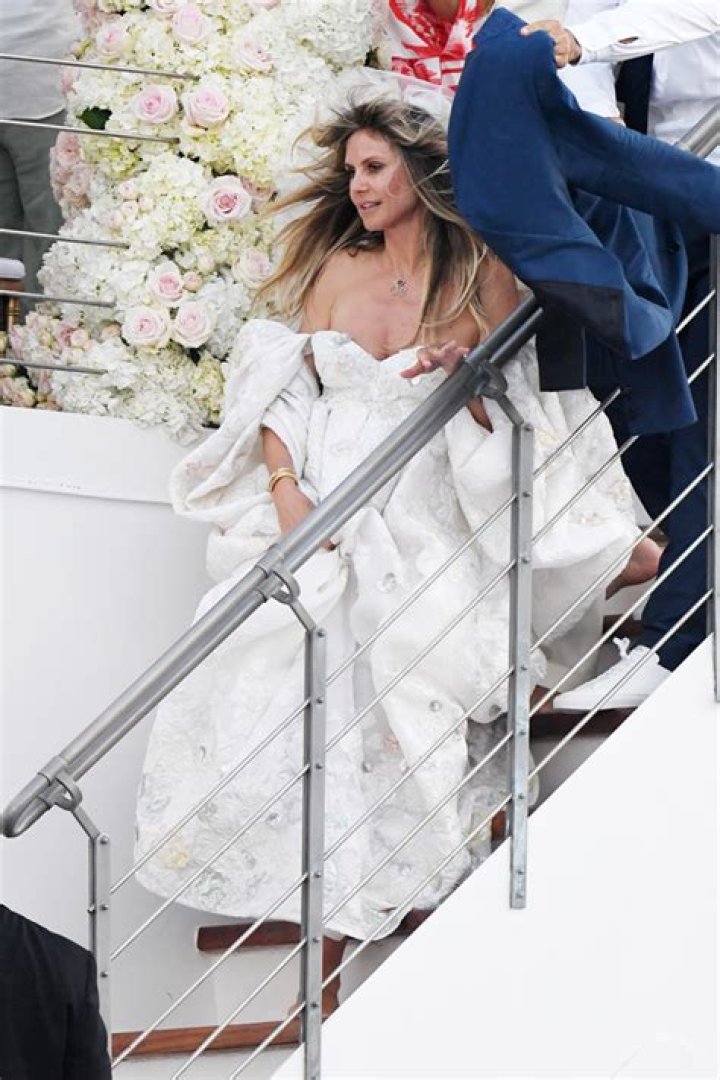 Heidi Klum Stuns In Billowing, Strapless Wedding Dress In Formal Marriage To Tom Kaulitz