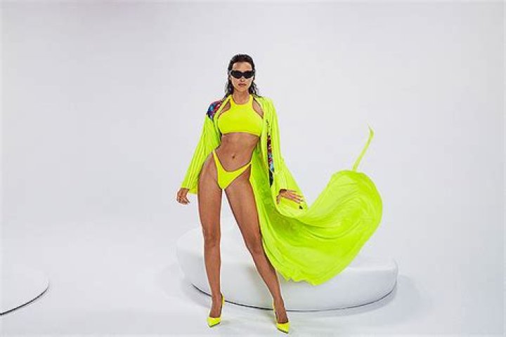 Irina Shayk Rocks Yellow Thong Bikini & Blue Latex Bodysuit In New Campaign For Beyonce’s IVY PARK