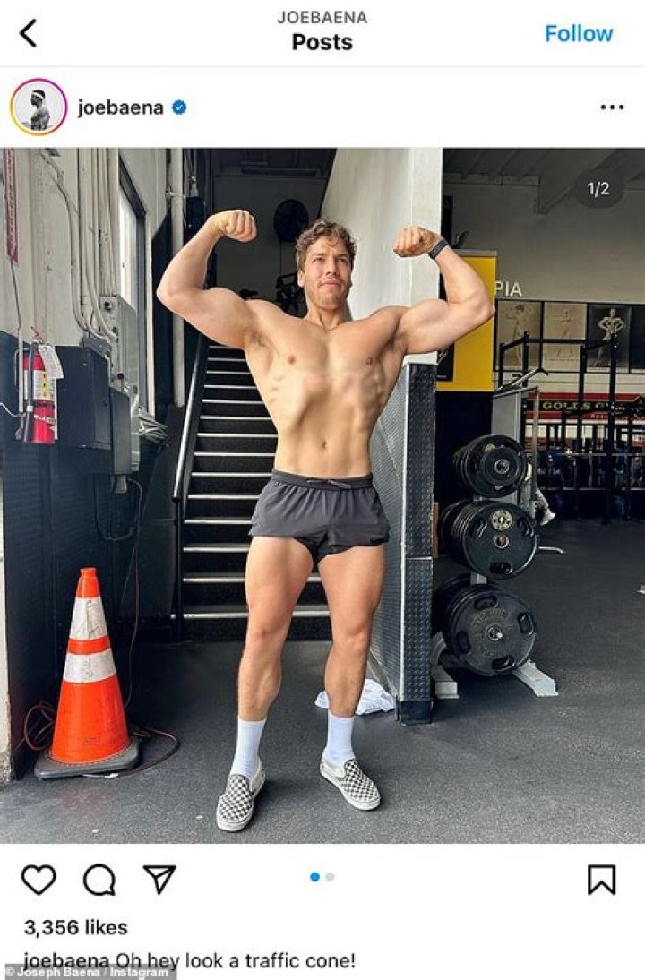 Joseph Baena, 22, Goes Shirtless & Flexes His Muscles During Cryotherapy — Watch
