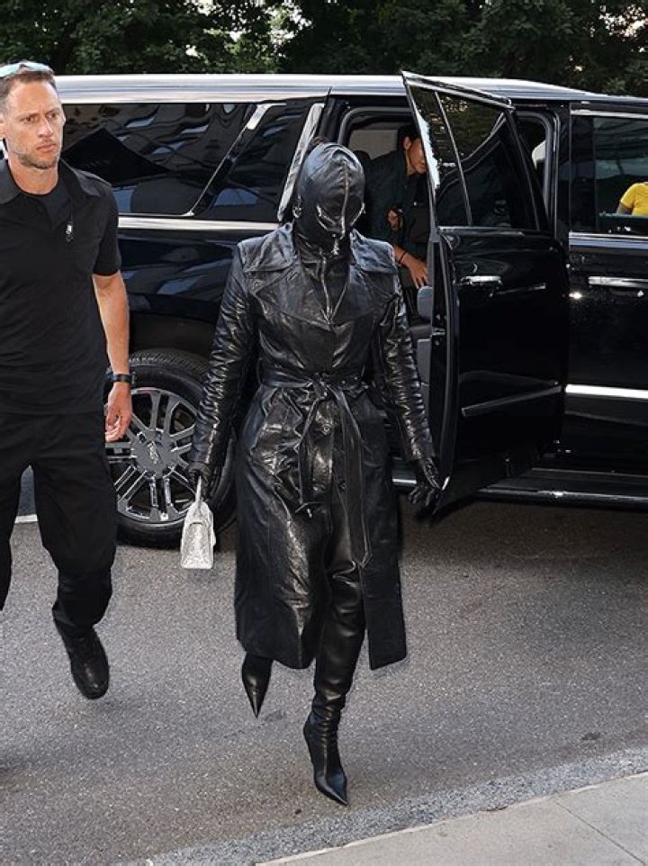 Kim Kardashian’s Leather Face Mask VETEMENTS Outfit In NYC: Photo – Hollywood Life