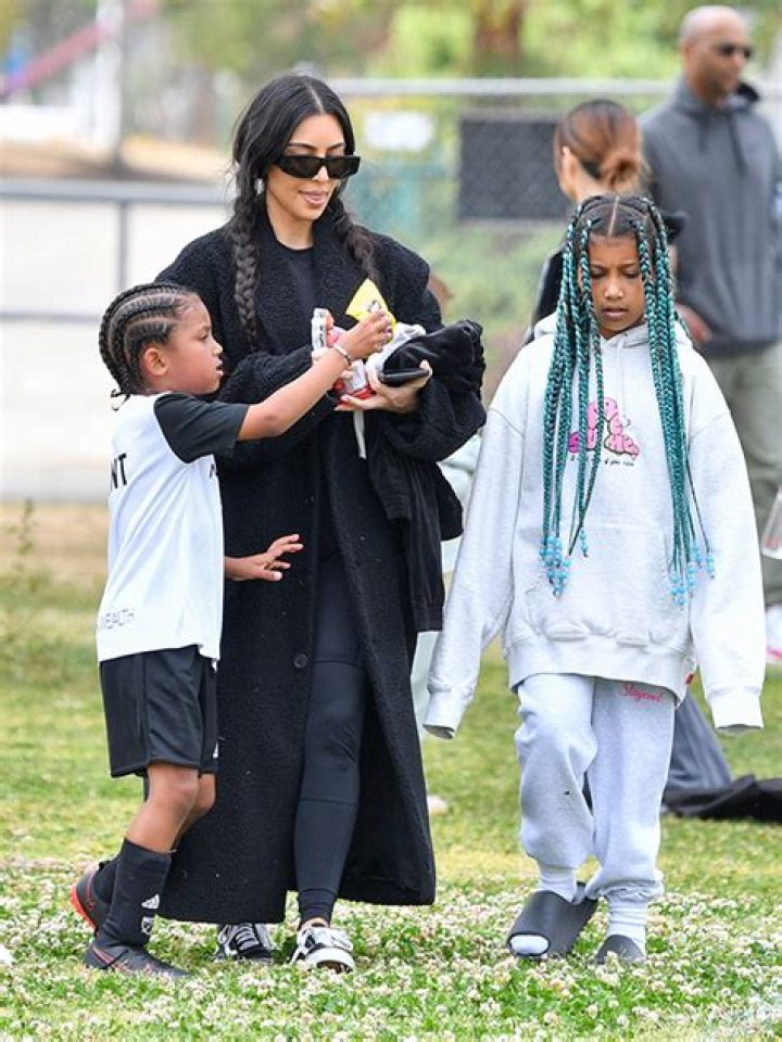Kim Kardashian Rocks Matching PJs With All 4 Of Her Kids In Adorable Photo From Easter