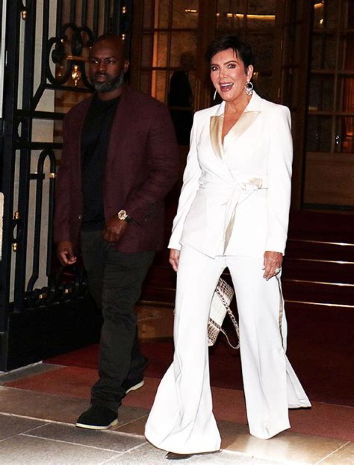 Kris Jenner Rocks All-White Pant Suit In Paris During Outing With BF Corey Gamble — See Pics