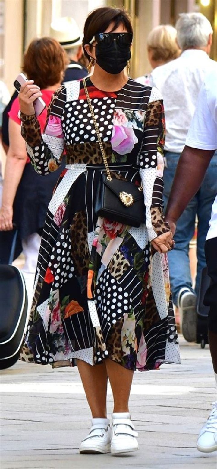 Kris Jenner Wears Velcro Sneakers With $4,000 Dress To Venice Fashion Show — Photos