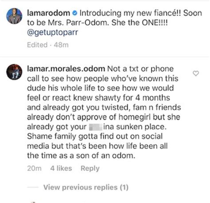 Lamar Odom’s Son, 17, Slams Him Over Engagement News After Finding Out Online: We ‘Don’t Approve’