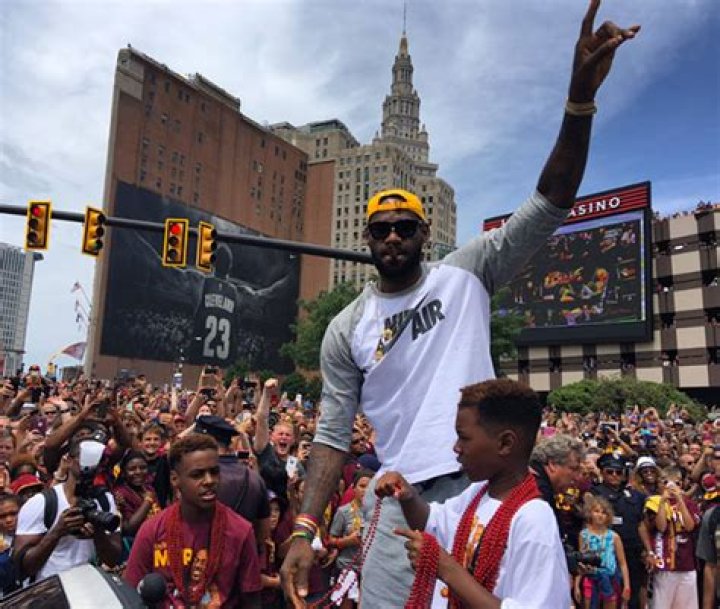 LeBron James & Family At Cavs Parade — SEE PICS
