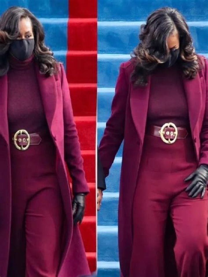 How To Buy Michelle Obama’s Burgundy Coat From The 2021 Inauguration For Less