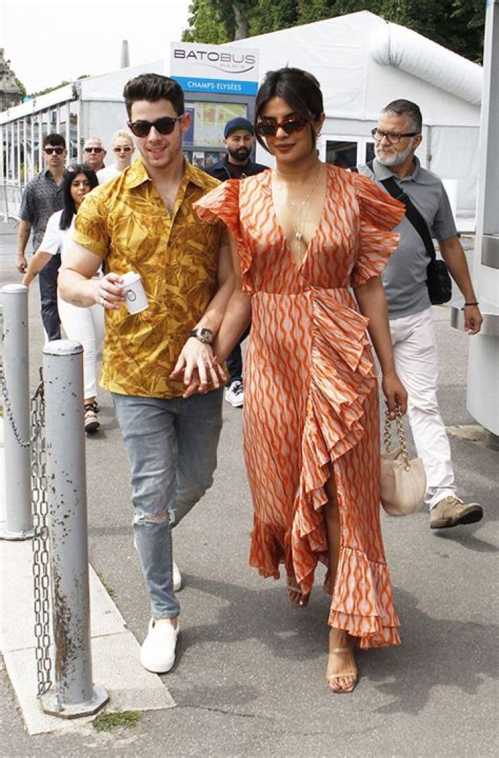 Priyanka Chopra Rocks Dress That Plunges To The Waist & Has Thigh-High Split With Nick Jonas – Pic