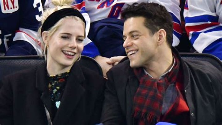 Rami Malek & Lucy Boynton Look So In Love On Date Night At Hockey Game — Cute Pics
