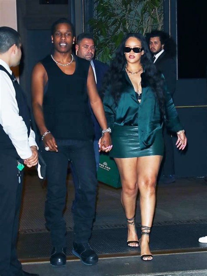 Rihanna In Green Mini Dress With A$AP Rocky In Barbados: Photos – Hollywood Life