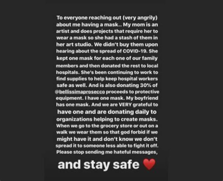 Sailor Brinkley-Cook Fires Back After Backlash For Wearing Protective Face Gear Needed By Hospitals