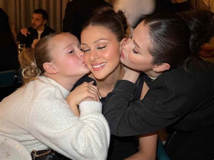 Selena Gomez & Sister Gracie, 9, Kiss Nicola Peltz On The Cheek As They Count Down To Her 28th Birthday