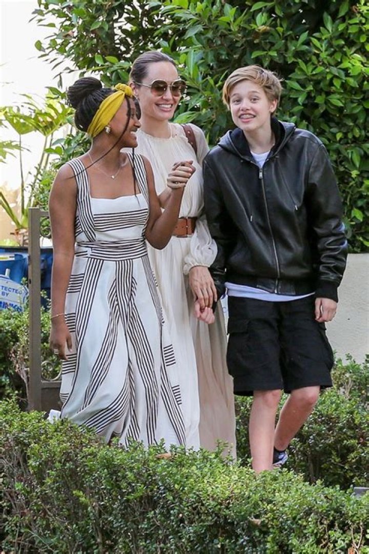 Shiloh Jolie-Pitt Rocks Shorts While Shopping With Mom Angelina & Siblings In London — Photos