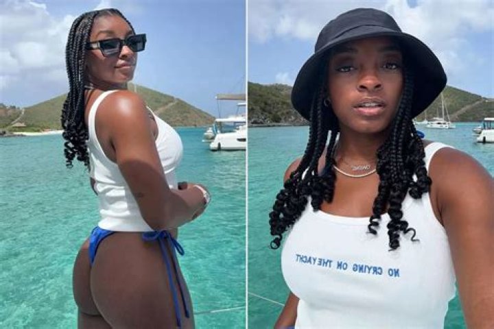 Simone Biles Stuns In String Bikini While Passionately Kissing Boyfriend Jonathan Owens In Belize — Pic