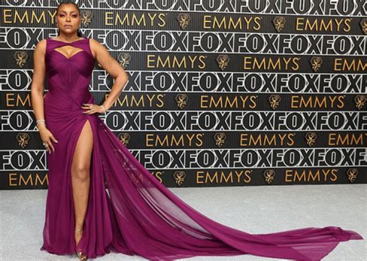 Taraji P. Henson Stuns in Plum Purple Slit Gown at the 2023 Emmys: Red Carpet Photos