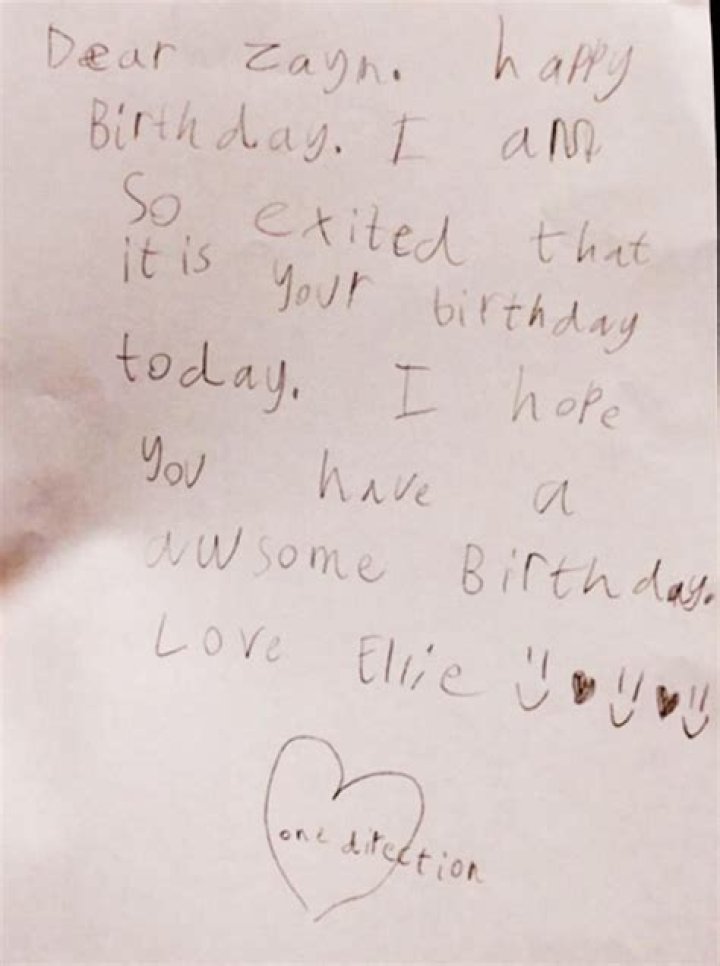 Zayn Malik’s Fan Letter — See Sweet Birthday Message On Instagram – Hollywood Life
